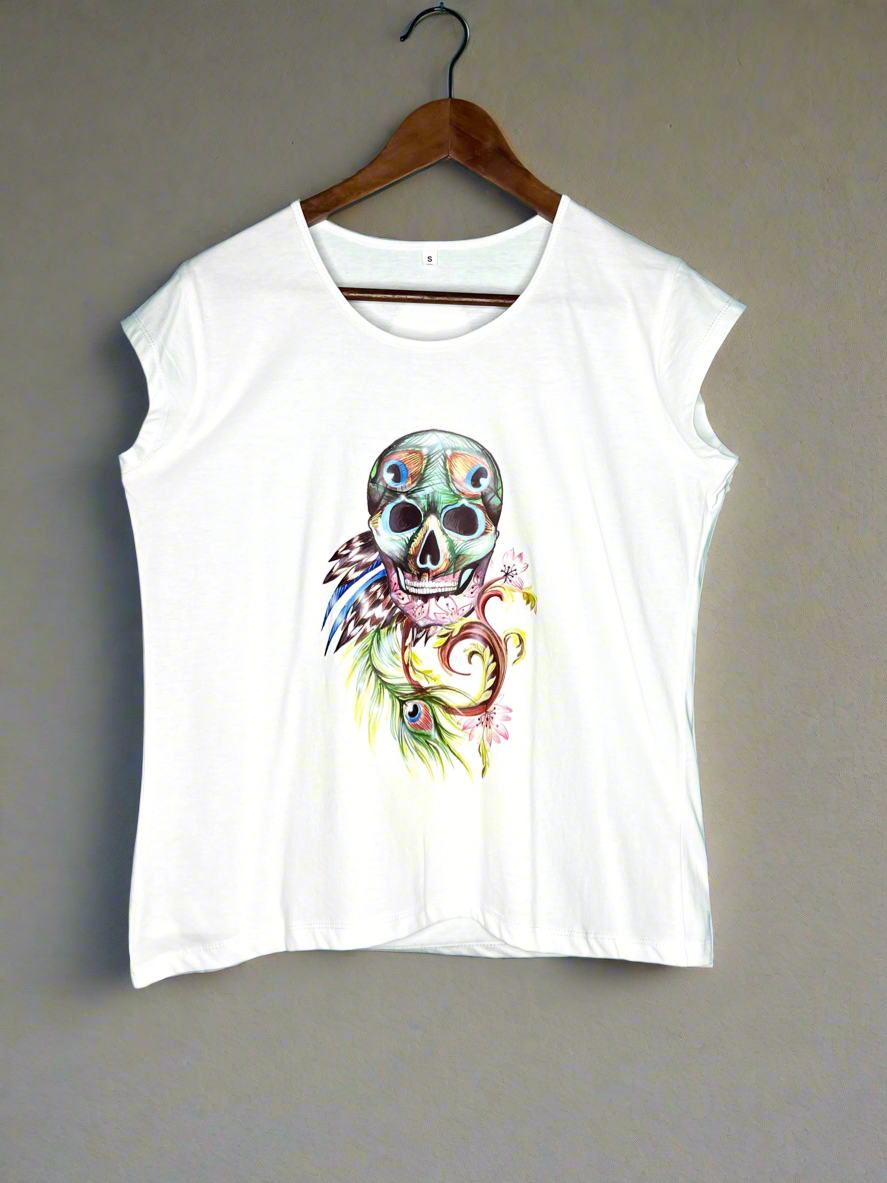 Flowers Skull 💀white